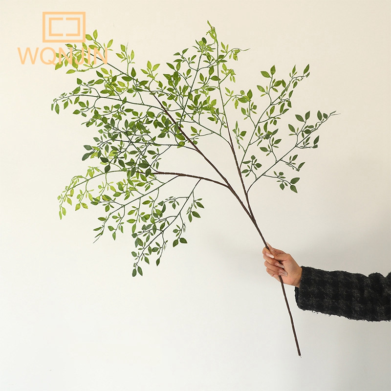 Home Office Studio - 인공 꽃 녹색 식물 Nandina 실리콘