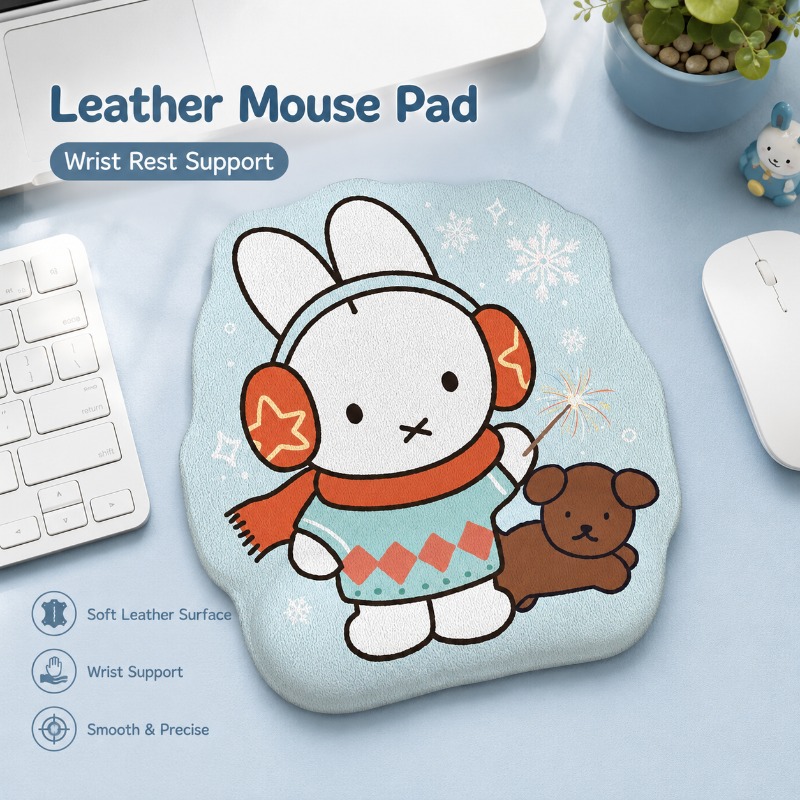 Wrist Rest Pad - 애니메이션 미피 가죽 마우스 패드, 손목