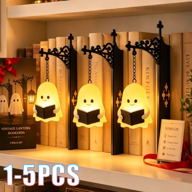 Home Office With Library - 1-5PCS 할로윈 빈티지 LED 책꽂이 장식