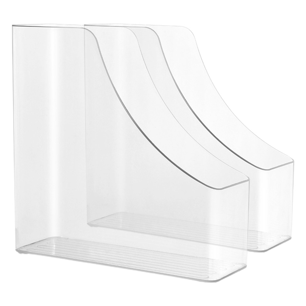 Home Office With Library - 2Pcs 투명 파일 주최자 잡지, 책,