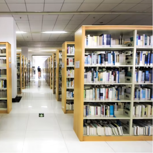 Home Office With Library - 공장 직판 양면 책장 금속 나무