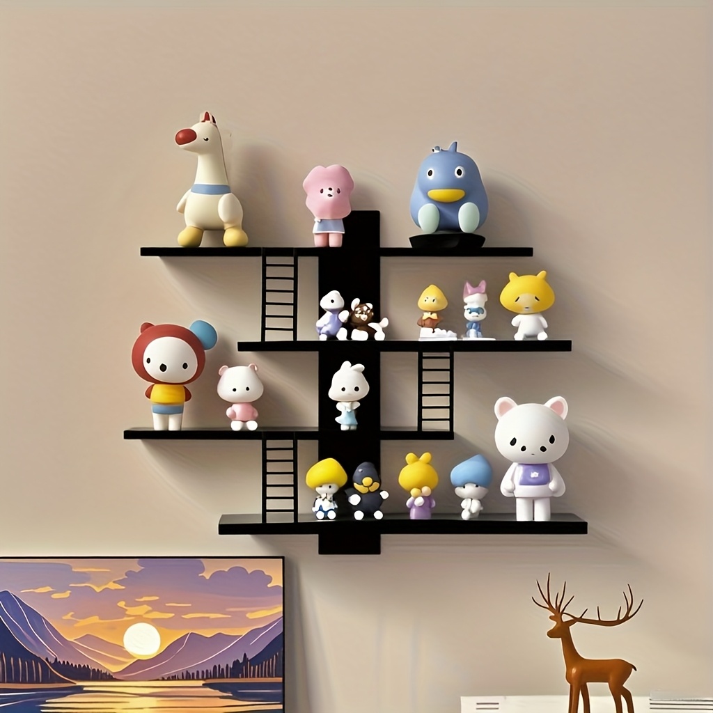 Home Office With Bookshelves - 구멍을 뚫지 않는 벽걸이 선반 -