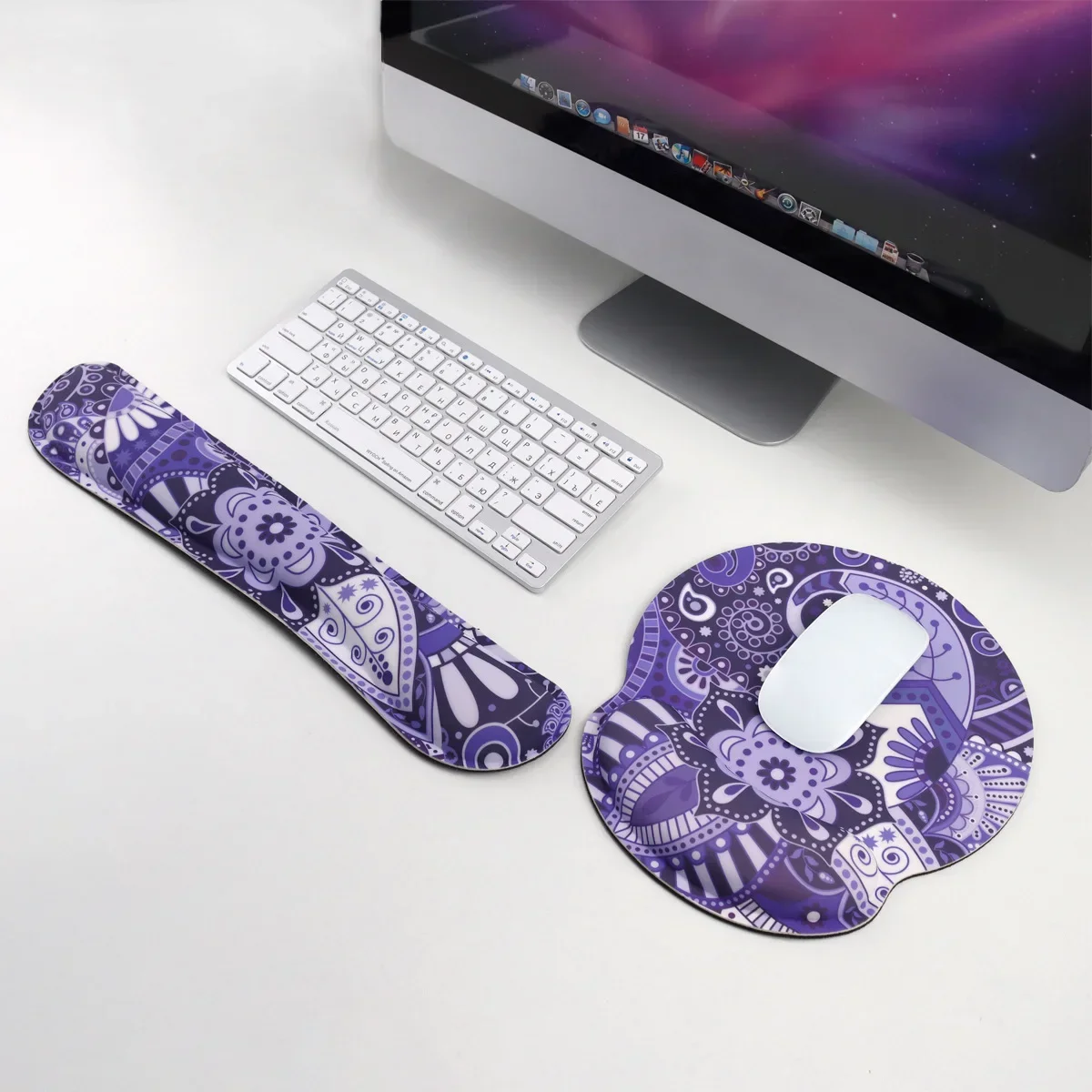 Wrist Rest Pad - 휴대용 미끄럼 방지 마우스 패드, PU