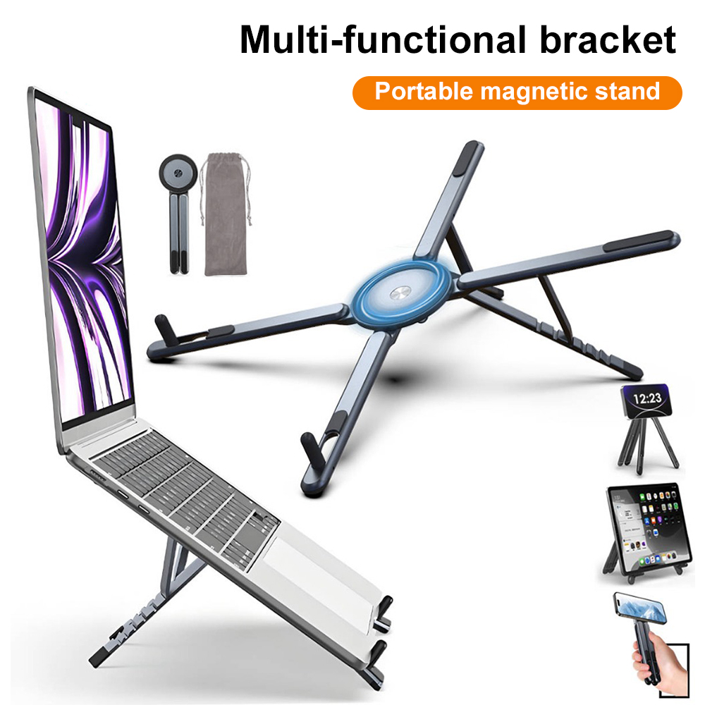Laptop Stand Foldable - 휴대용 자석식 휴대폰 거치대 & 셀카봉
