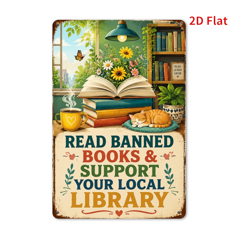 CIFBUY 2D 평면 알루미늄 벽 예술 방수 빈티지  - Home Office With Library 리뷰 및 가격