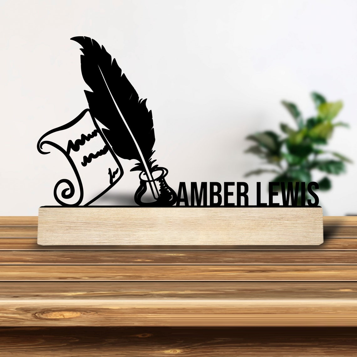 1개 맞춤형 레트로 철제 조각상 장식품, 나무 받침대가 - Home Office Ideas 리뷰 및 가격