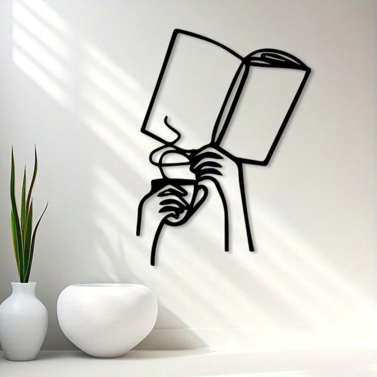 빈티지 고양이 책 장식 철제 벽 장식 분체 도장 금속  - Home Office With Library 리뷰 및 가격