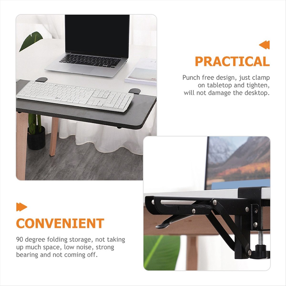 2PCS 접이식 브래킷 컴퓨터 키보드 데스크 익스텐더  - Laptop Stand Foldable 리뷰 및 가격