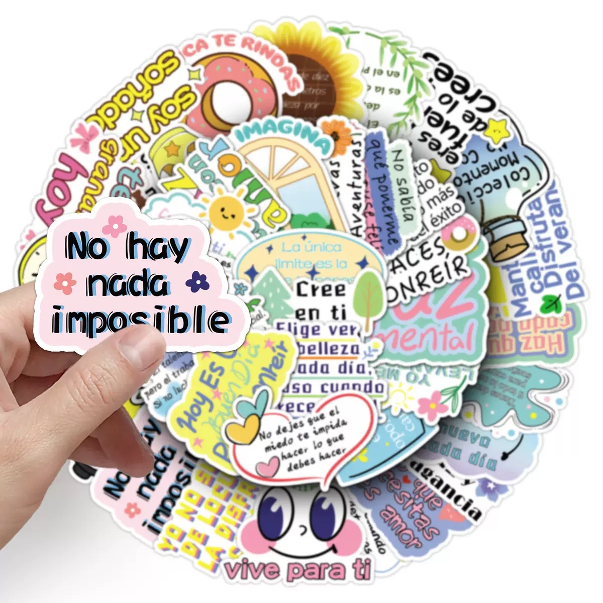 10/50Pcs 스페인어 동기 부여 문구 스티커 미적  - Home Office Quotes 리뷰 및 가격