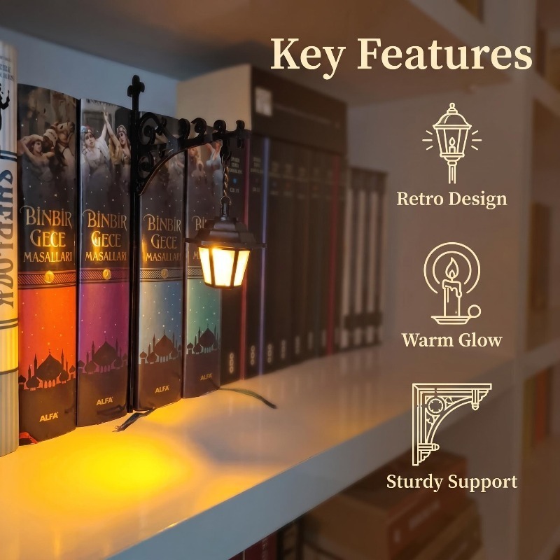 1-5PCS 할로윈 빈티지 LED 책꽂이 장식 조명,  - Home Office With Library 리뷰 및 가격