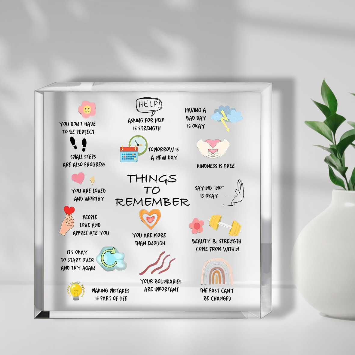 1개 현대적인 아크릴 영감을 주는 인용구 데스크탑 장식 - Home Office Quotes 리뷰 및 가격