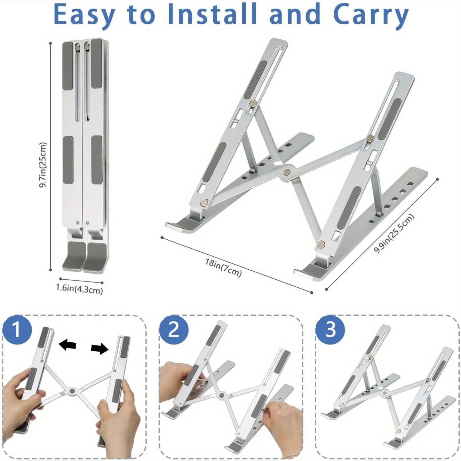 조정 가능한 알루미늄 노트북 스탠드 - 8~16인치 노 - Laptop Stand Foldable 리뷰 및 가격