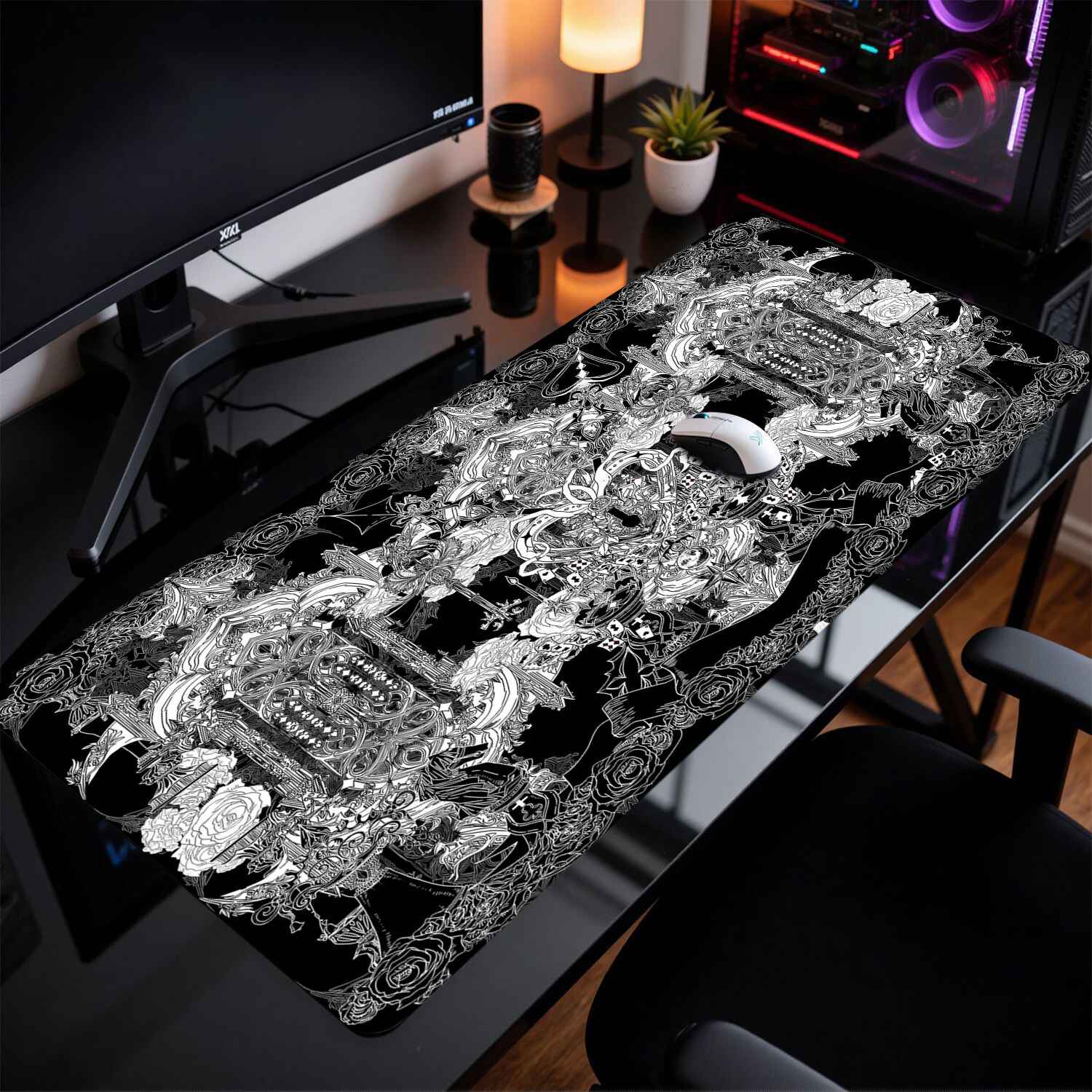 디바인 렐름 고딕 건축 마우스 패드 초대형 다크 블랙  - Home Office Keyboard And Mouse 리뷰 및 가격
