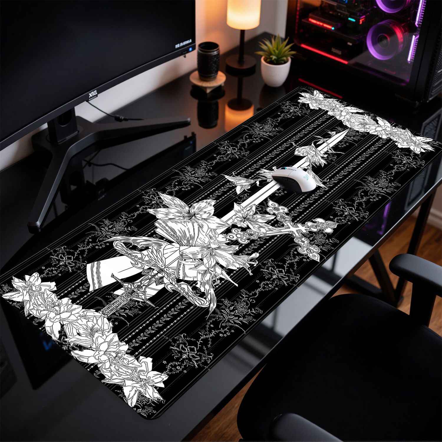 디바인 렐름 고딕 건축 마우스 패드 초대형 다크 블랙  - Home Office Keyboard And Mouse 리뷰 및 가격