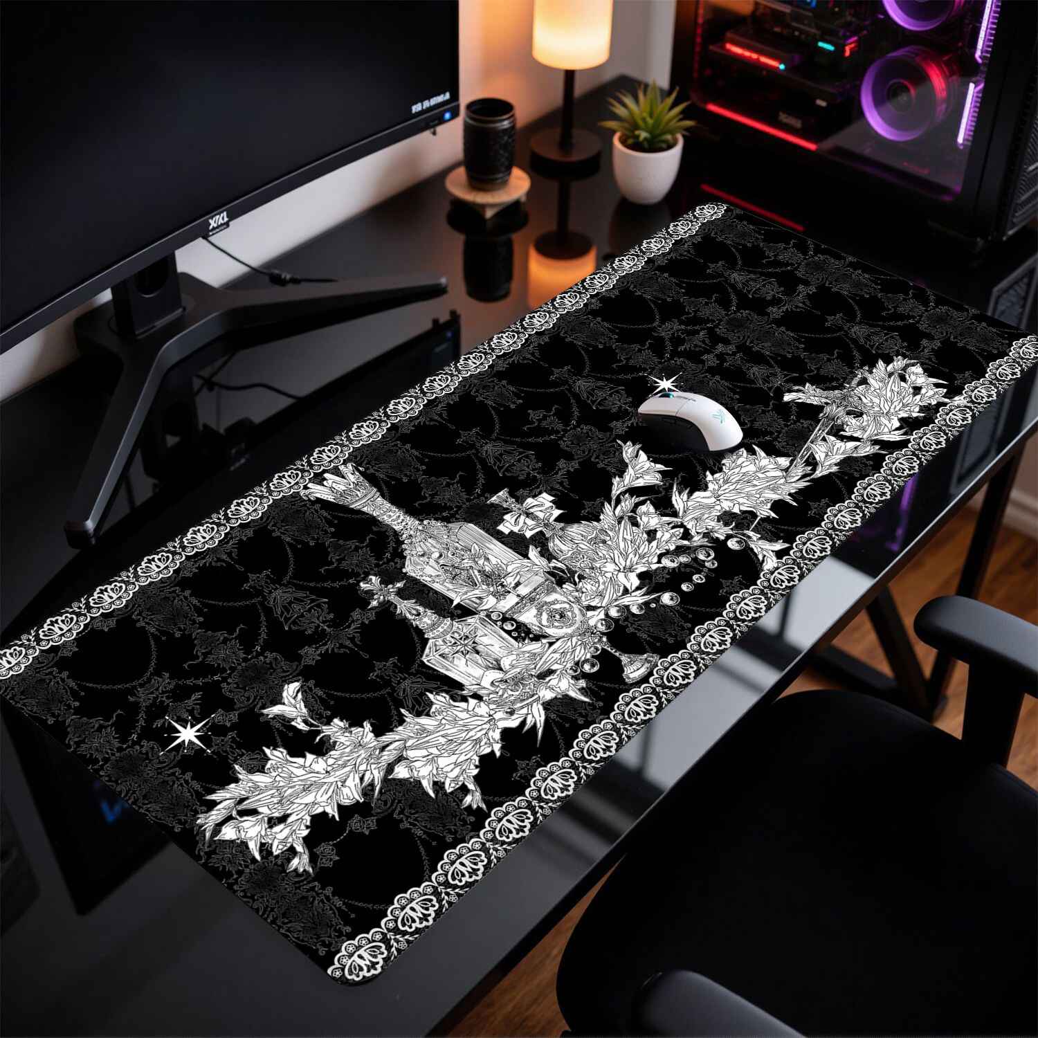 디바인 렐름 고딕 건축 마우스 패드 초대형 다크 블랙  - Home Office Keyboard And Mouse 리뷰 및 가격