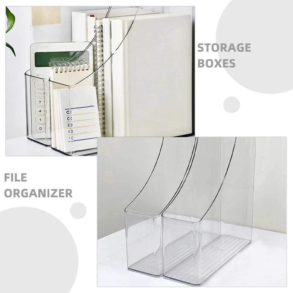 2Pcs 투명 파일 주최자 잡지, 책, 편지, 사무실, - Home Office With Library 리뷰 및 가격
