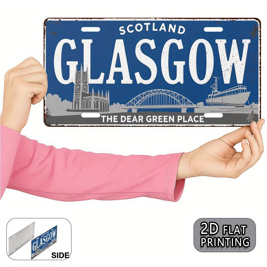 글래스고 스코틀랜드 시티 스카이라인 틴 사인 - 빈티지 - Home Office In Glasgow 리뷰 및 가격