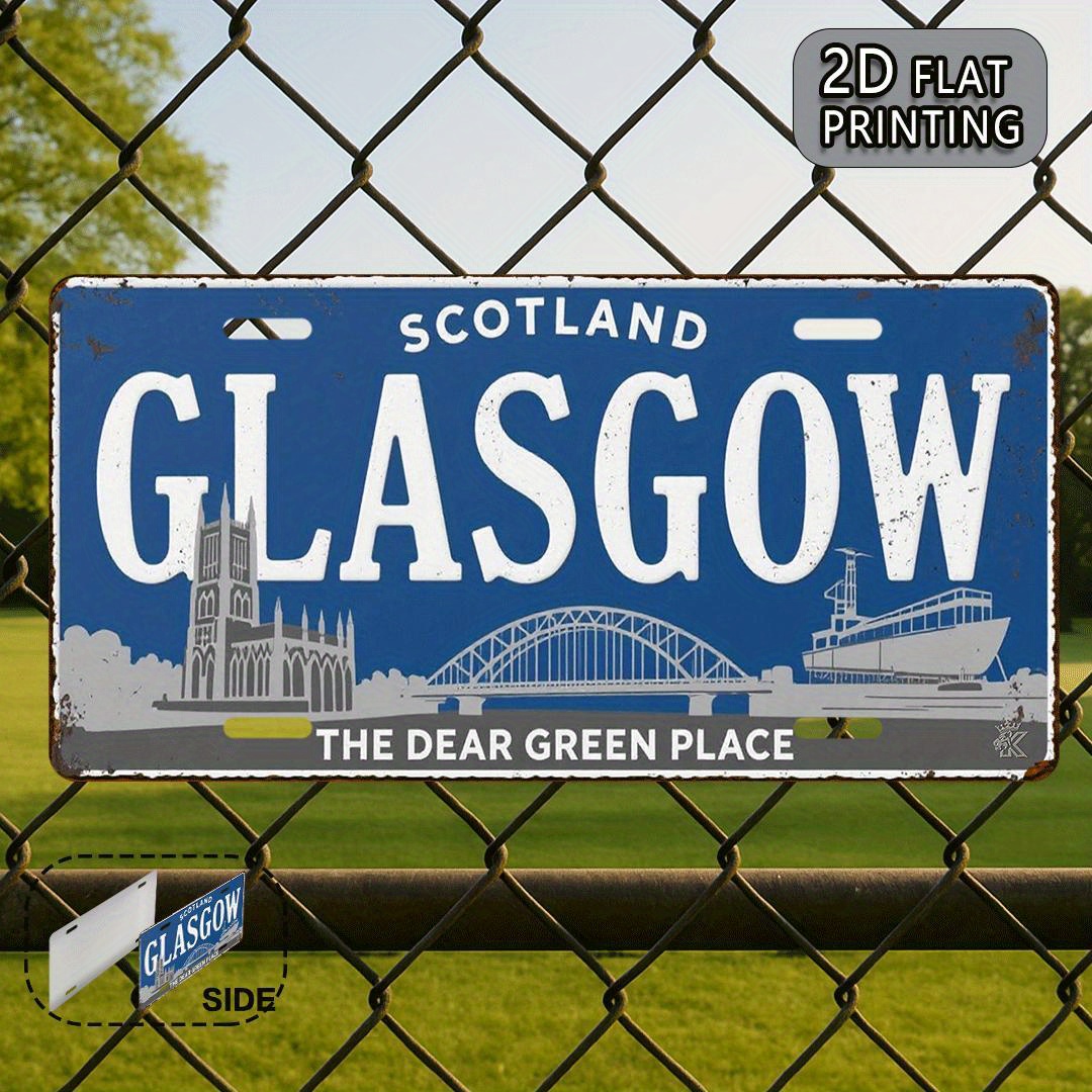 글래스고 스코틀랜드 시티 스카이라인 틴 사인 - 빈티지 - Home Office In Glasgow 리뷰 및 가격