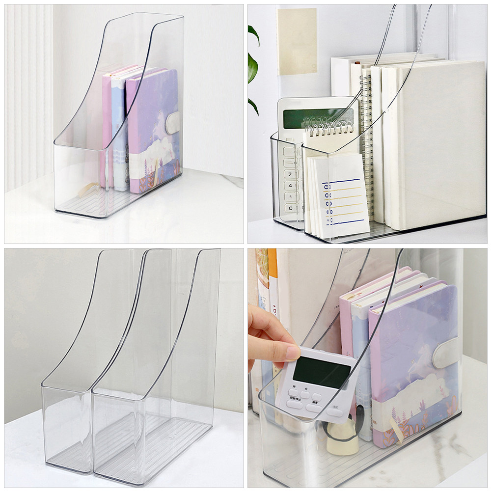 2Pcs 클리어 파일 박스 잡지, 책, 파일, 문서,  - Home Office With Library 리뷰 및 가격