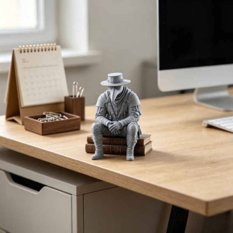 전염병 의사 데스크탑 장식품 앉아있는 새 모양의 죽음의 - Home Office With Bookshelves 리뷰 및 가격