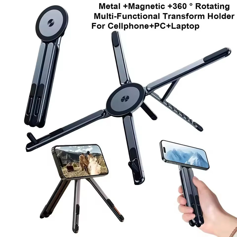 휴대용 자석식 휴대폰 거치대 & 셀카봉 3-in-1 접 - Laptop Stand Foldable 리뷰 및 가격