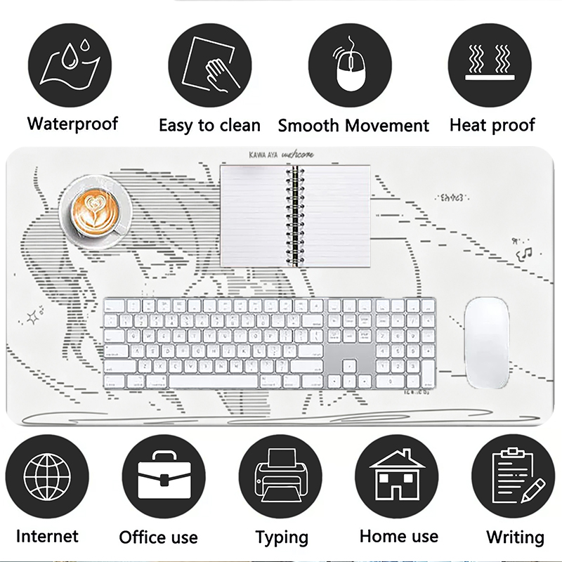 1Pcs 가죽 마우스 패드 애니메이션 엔젤 소녀 Y2k - Home Office Keyboard And Mouse 리뷰 및 가격